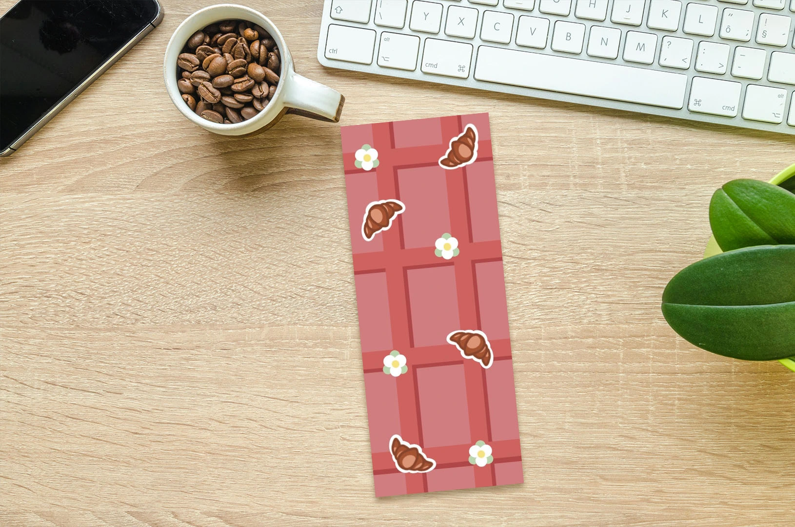 Marque page croissant